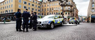 Polisprotest på Stora Torget