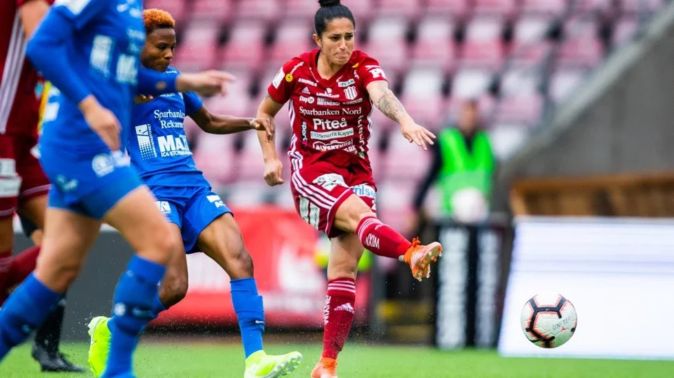Fernanda Da Silva och Piteå spelade oavgjort mot Eskilstuna under söndagen.
