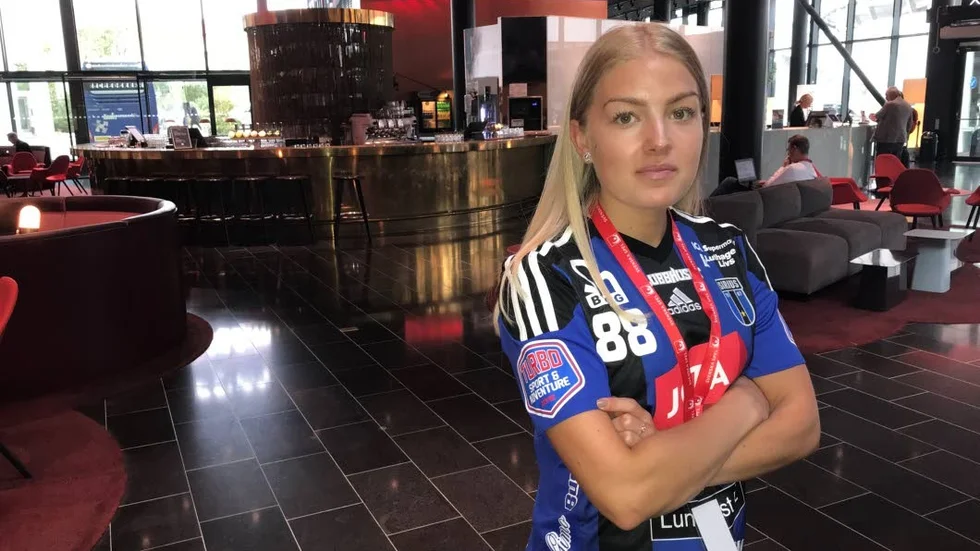 Amanda Boström, ny back i Sirius, på plats på SSL-upptakten.