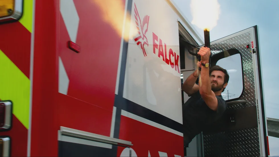 Bankrånaren Danny Sharp (Jake Gyllenhaal) i nya Michael Bay-rullen "Ambulance".