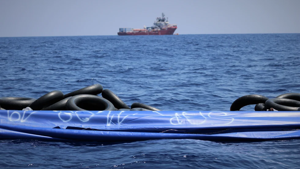 Det norska fartyget Ocean Viking som används av organisationen Läkare utan gränser för att rädda migranter på Medelhavet. Arkivbild.