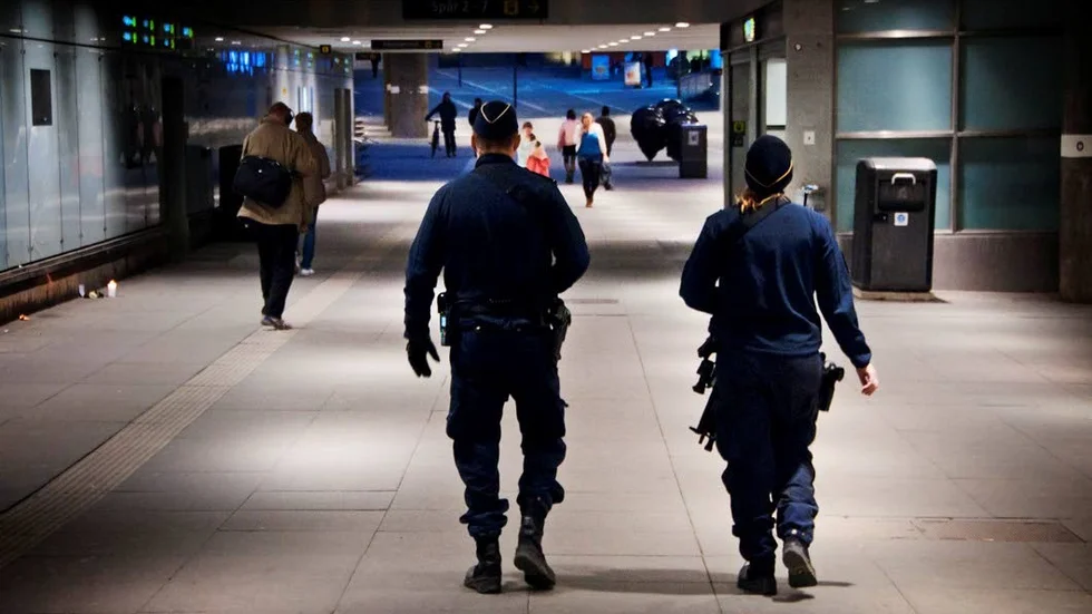 Rondering av Resecentrum under lördagskvällen.