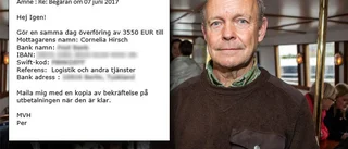 Bedragare utgav sig för att vara ordföranden