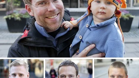 Calle Håkansson (här tillsammans med ettårige Nils Håkansson), Henrik Gustafsson, Oskar Blom och Johan Jansson.