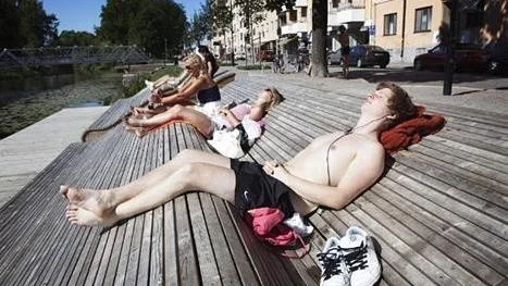 Sol över Uppsala.