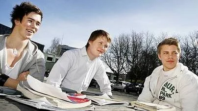 Robin Storäng, Daniel Augustsson och Jimmy Winberg är elever vid Fyrisskolan.