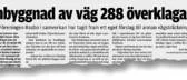 Östhammar stödjer inte ny vägsträckning