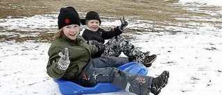 Få påsklovsfirande barn åkte pulka i Sunnerstagropen