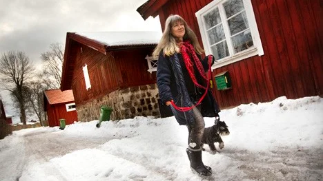 Margareta Nordqvist bor i ett av de gamla brukshusen.