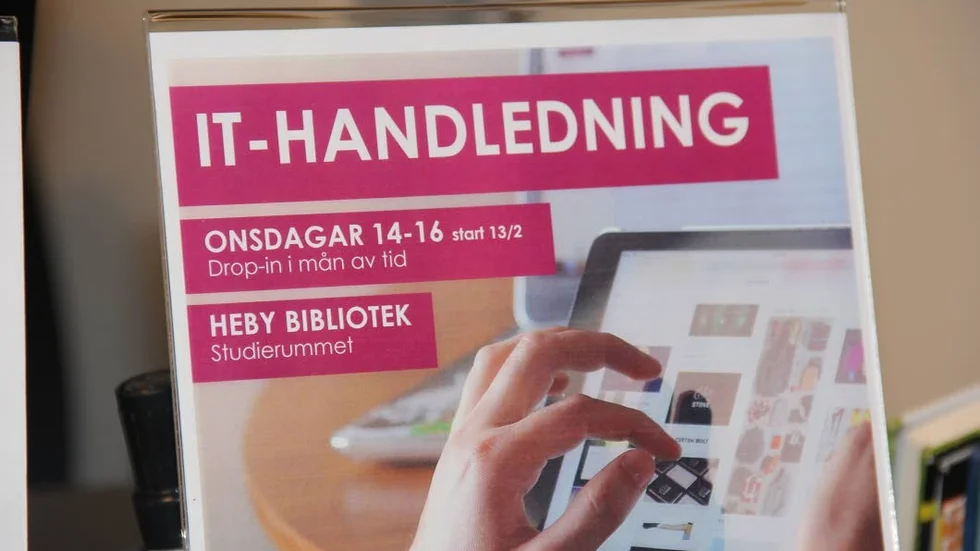 Heby bibliotek har nyligen startat it-handledning en gång i veckan.