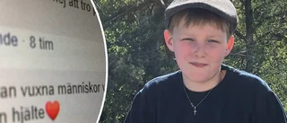 Massiva hyllningar till 12-årige Alvar Björk