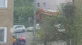 En person fick brännskador efter brand på spis