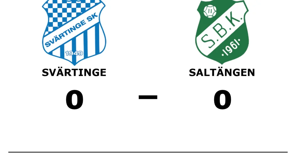 Svärtinge SK spelade lika mot Saltängens BK