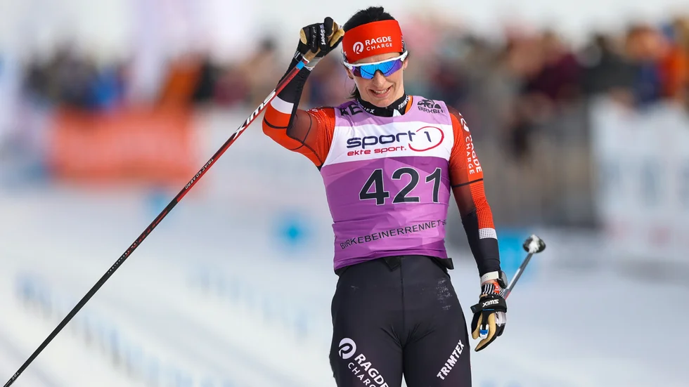 Marit Bjørgen i Birkebeinerrennet 2022. Arkivbild.