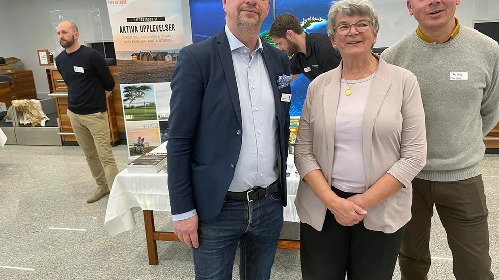 Inger Harlevi vet mycket väl vad tyskarna vill ha. "De tre benen" natur, kultur och matupplevelser marknadsförs stenhårt mot Tyskland. Hon besökte förra veckan Lübeck med Adam Jacobsson (Destination Gotland) till vänster och Fredrik Broman (Gotlands Förenade Besöksnäring).
