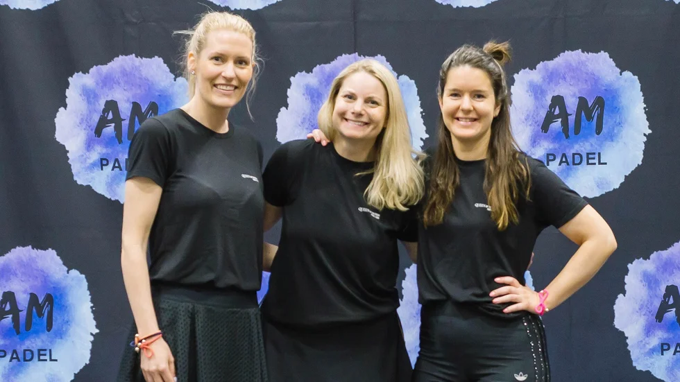 Matilda Eriksson, Frida Bäckström och Alexandra Rydberg är motorerna bakom satsningen på att få ännu fler tjejer till padelsporten.