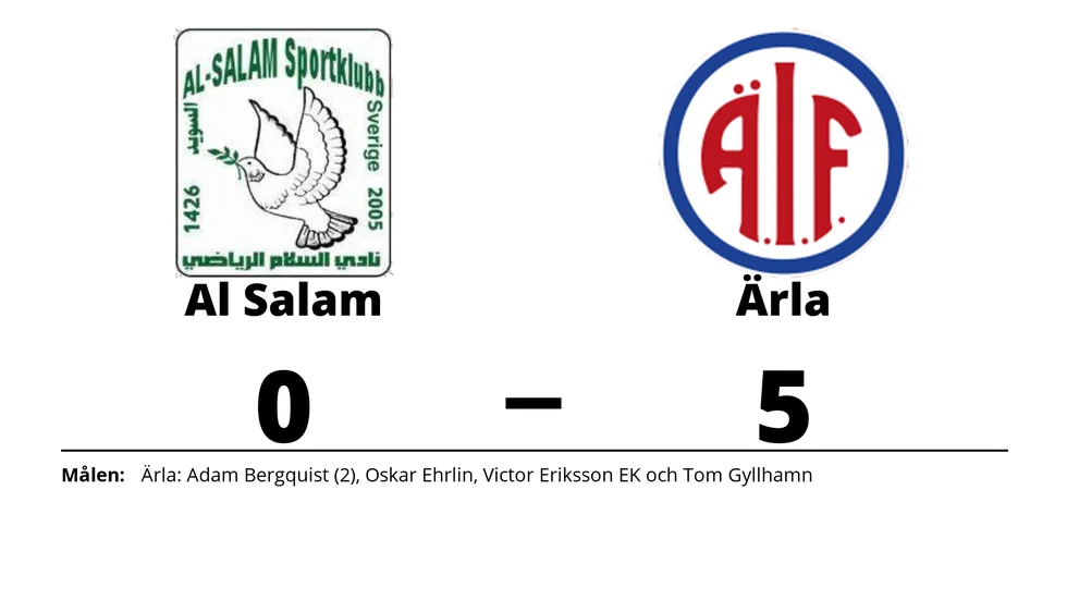 Al Salam SK förlorade mot Ärla IF