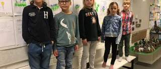 Unga konstnärer smyckar skolan med fantasifulla kreationer: "Kul att använda fantasin"