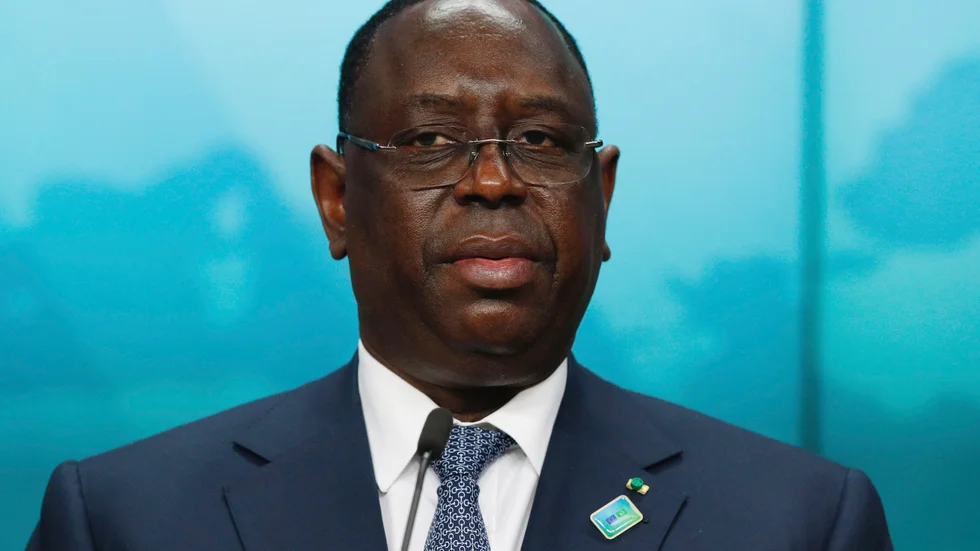 Senegals president Macky Sall, här i Bryssel i februari. Arkivbild.