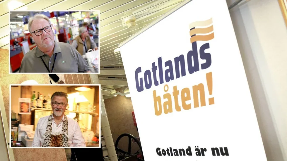 Paul "Dino" Larsson och Håkan Ahlsten är två nöjda aktieägare i Gotlandsbåten.