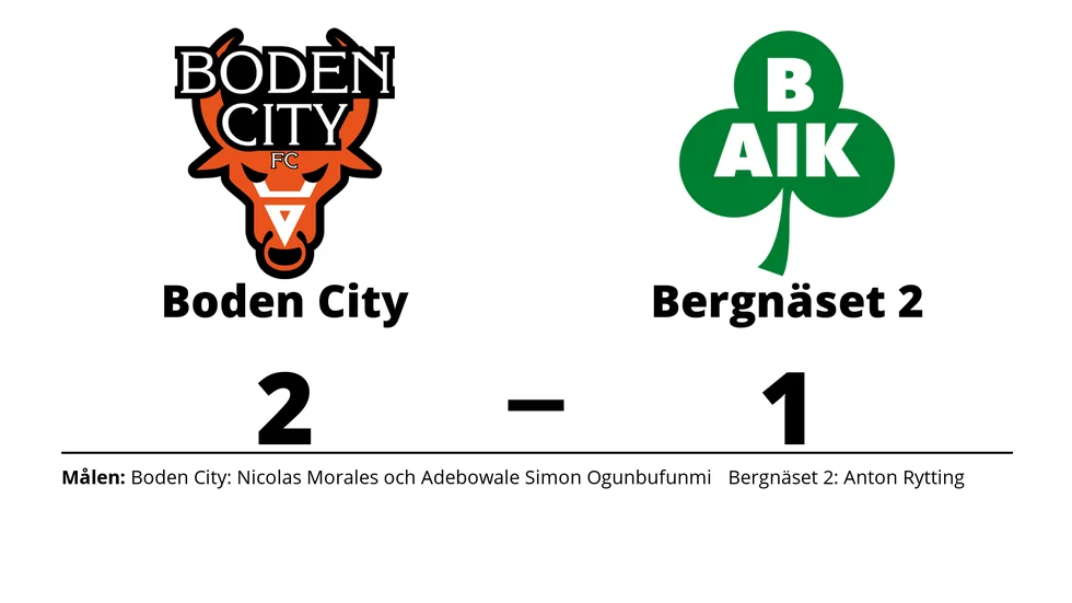 Boden City FC vann mot Bergnäsets AIK 2
