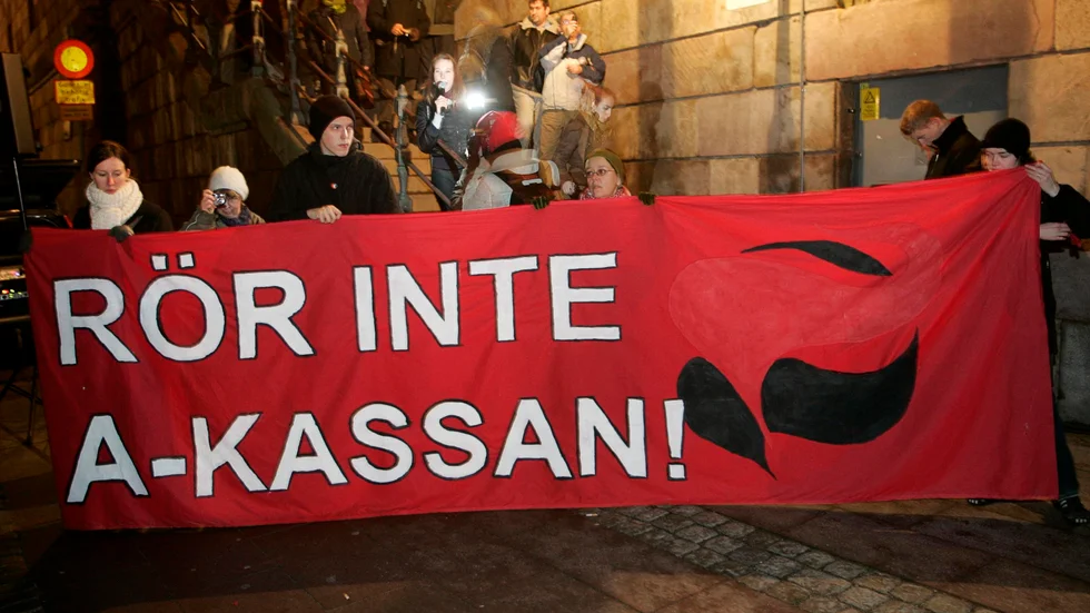 Fackföreningar inom tunnelbanan i Stockholm tar initiativ och kallar till en demonstration mot försämringar av A-kassan. Arkivbild.