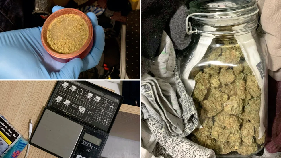 Dubbla misstänkta, dubbla beslag. Skelleftepolisen hittade nyligen stora mängder cannabis i lägenheten. Nu har två män häktats, varav den ene flydde från Skellefteå men greps på Sveavägen i Stockholm natten mot tisdag.