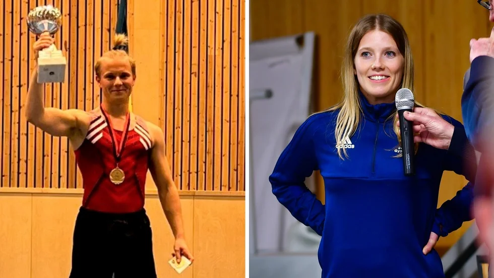 Uppsalagymnasterna Adrian Lind och Lina Sjöberg vann båda SM-guld i DMT under söndagen. Sjöberg tog även hem trampolintiteln.