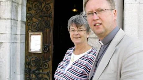 Samhällsfrågor. Kyrkorådets ordförande Inger Harlevi och domprost Mats Hermansson sätter samhällsfrågorna i fokus under kyrkveckan. Foto: Magdalena Olsson