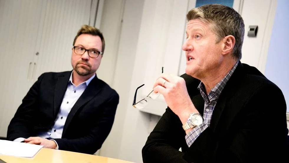 Håkan Johansson, vd på Rederi AB Gotland, och Christer Bruzelius.