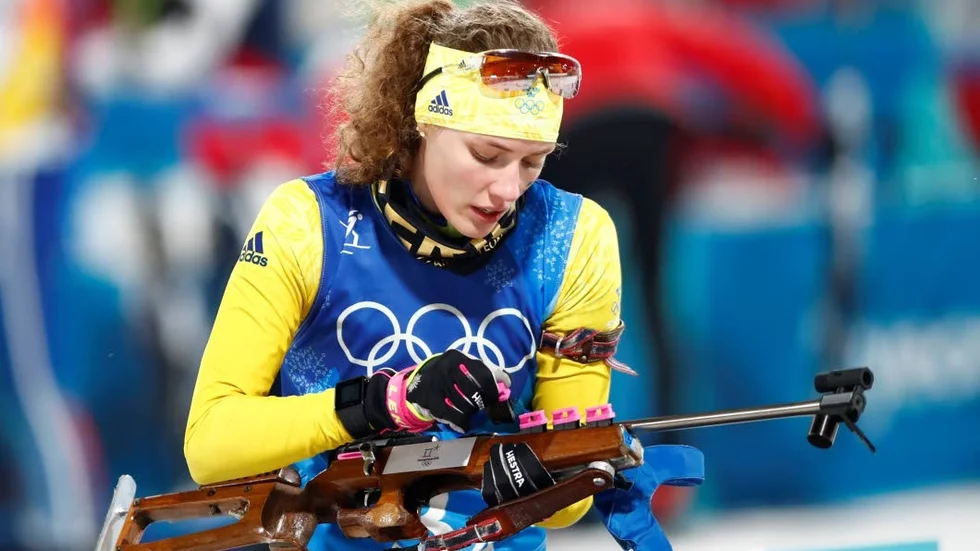 Pyeongchang 20180222
Sveriges Hanna Öberg under damernas stafett, 4x6 km i skidskytte på Alpensia Biathlon Centre under vinter-OS i Pyeongchang.
Foto: Terje Pedersen / NTB scanpix / TT / kod  20520  *** Bilden ingår i SPORTPAKET. För övriga BETALBILD ***