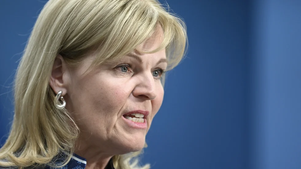Utrikeshandelsminister Anna Hallberg (S) får kritik av KU för uttalande om Cementa.
