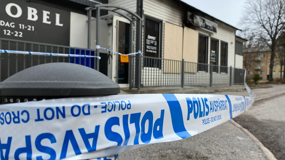 Nobel pizzeria var avspärrad under onsdagen, för att polisen skulle kunna genomföra sin tekniska undersökning. 