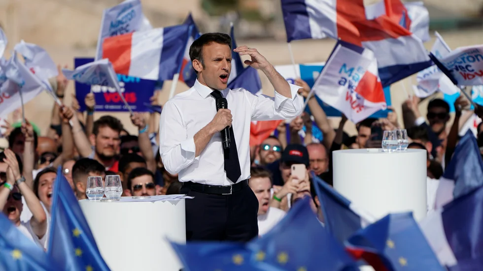 Emmanuel Macron talade i ett soligt Marseille i södra Frankrike.