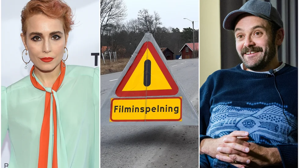 Noomi Rapace och David Dencik har två av de ledande rollerna i "Svart krabba" som just nu spelas in i Lurbo i södra Uppsala.