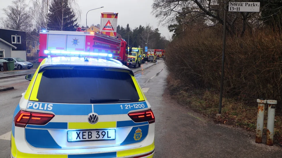 Trafikolycka i korsningen Norbyvägen/ Norra parkvägen i Uppsala. 