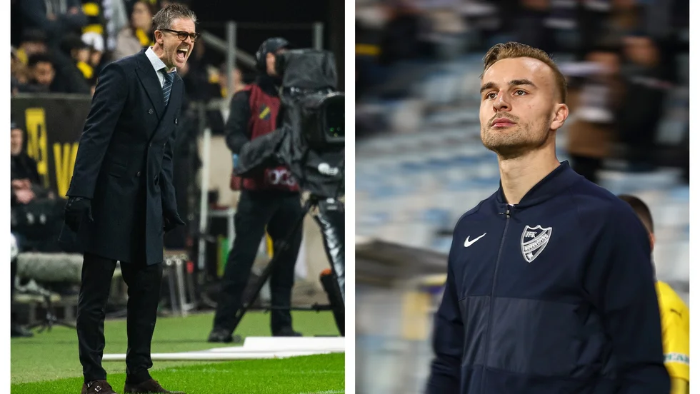 Rikard Norling hade ett längre samtal med Henrik Castegren under fredagens träning.