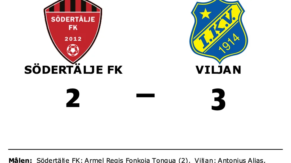 Södertälje FK förlorade mot IK Viljan Strängnäs