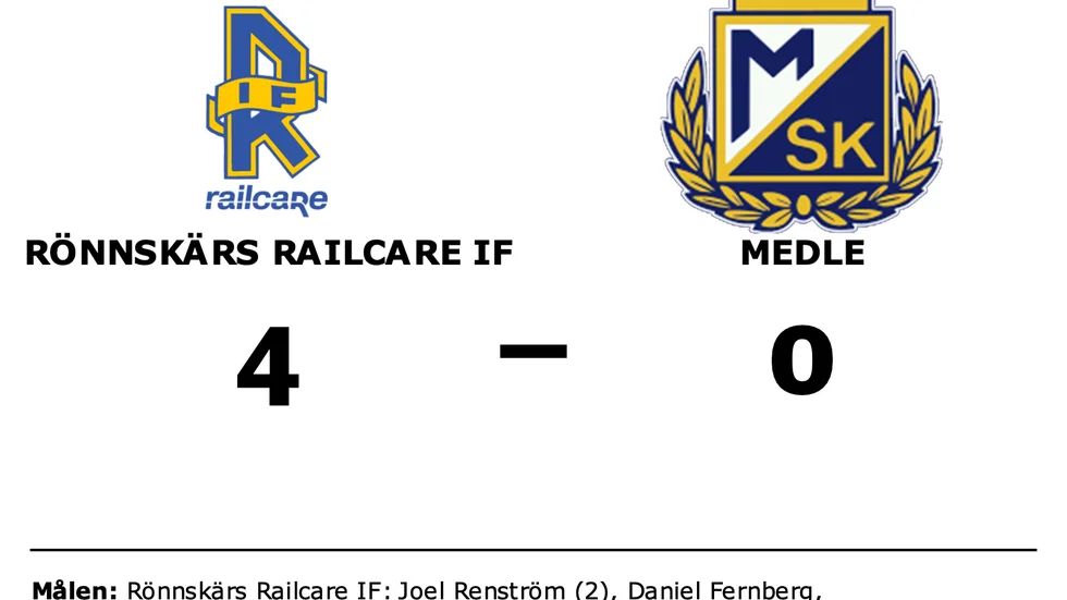 Rönnskärs Railcare IF vann mot Medle