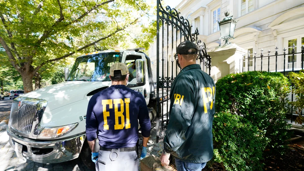 USA:s federala polis har genomfört en undersökning av en fastighet som tillhör den ryske oligarken Oleg Deripaska.