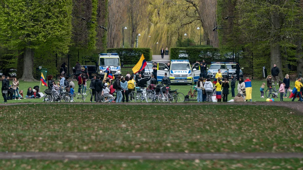 En av flera demonstration som hölls i Malmö på lördagen.