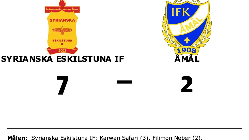 Syrianska Eskilstuna IF vann mot IFK Åmål