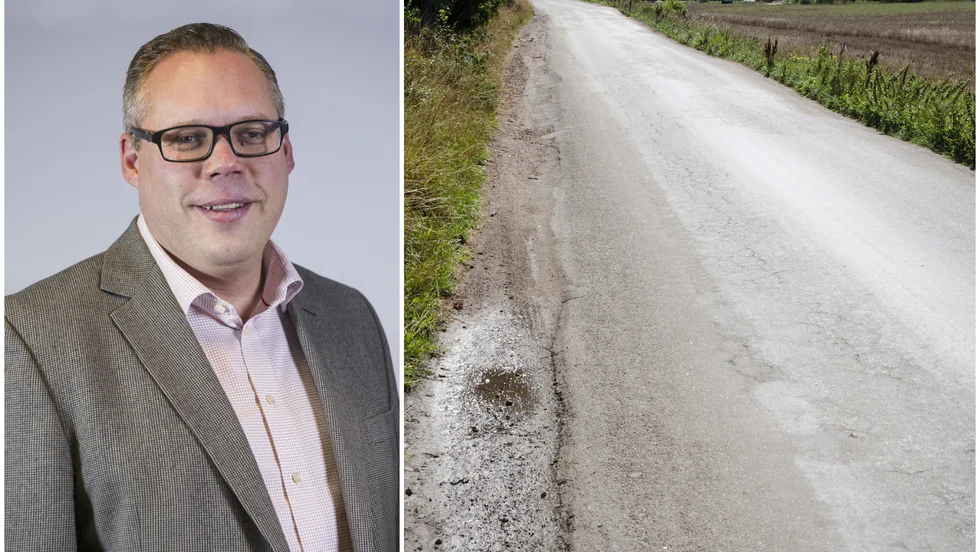 "Någonstans måste man börja. Vägverket prioriterade inte vägen men nu är det äntligen på gång", säger Daniel Portnoff (M).