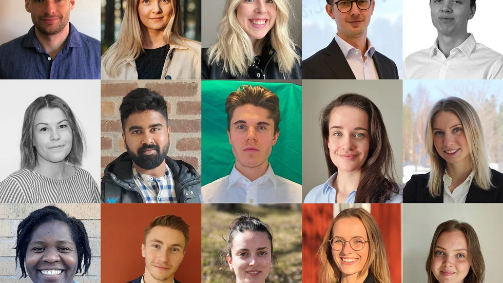 Kollagebild med LTU Business Sommars utvalda studenter. 