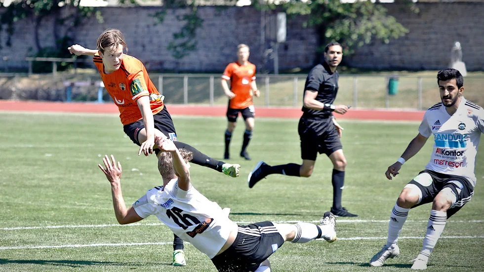 Isak Ahl Holmström gjorde ett av målen i FC Gutes 3-2-seger.