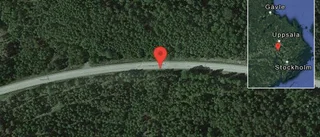 Stopp på väg 263 på grund av en singelolycka