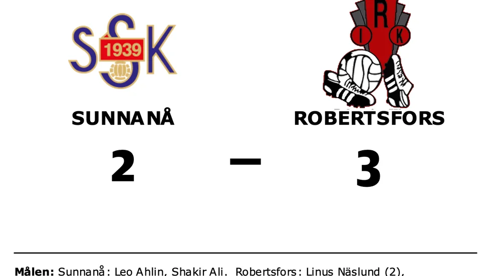 Sunnanå förlorade mot Robertsfors