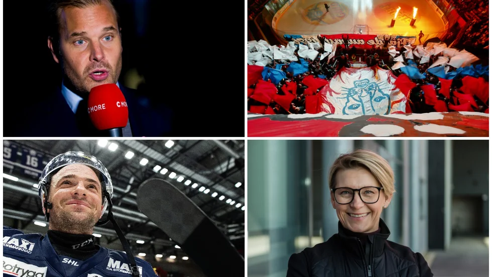 Sanny Lindström, ståplats i Saab Arena, Broc Little och Jenny Silfverstrand längtar garanterat efter att SHL-hockeyn drar igång på allvar. Sedan dröjer det förstås ett tag innan det kan bli så mycket publik som på bilden i våra arenor.