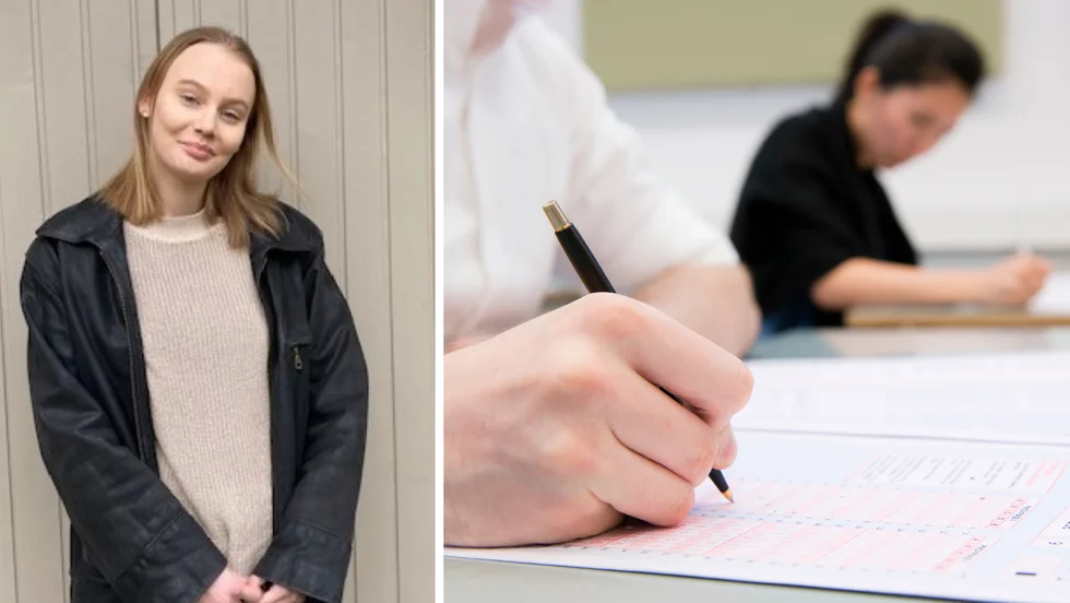 "Jag är så arg och ledsen", säger Johanna Gunnarsson som missar dagens högskoleprov.