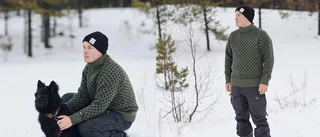 Ulltröja Med Polokrage Mörk Oliv